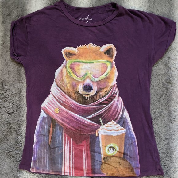 Alessandro Frenza Tops - Allesandro Frenza Bear Print t-shirt 100% Cotton